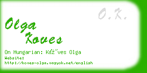 olga koves business card